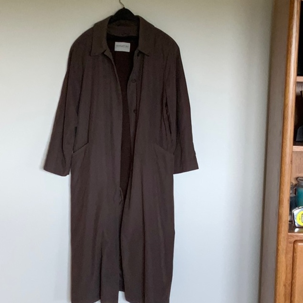 Signature Expressions soft brown maxi winter coat with removable lining Size 8